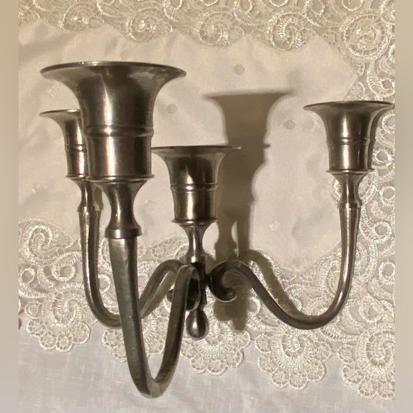 Vintage silver 4 candle holder candelabra holiday decor - Picture 11 of 16